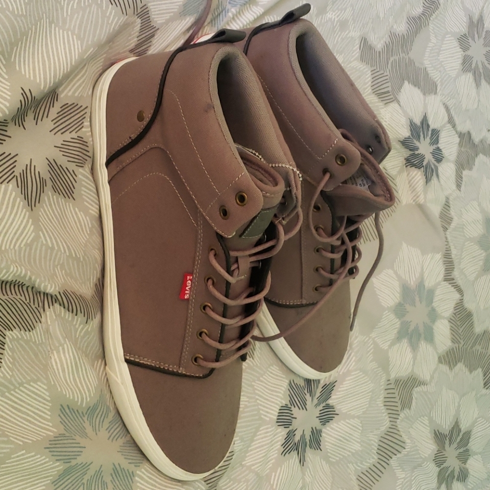 Gray Canvas Levi High tops.